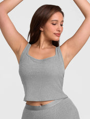 Square Neck Ribbed Tank