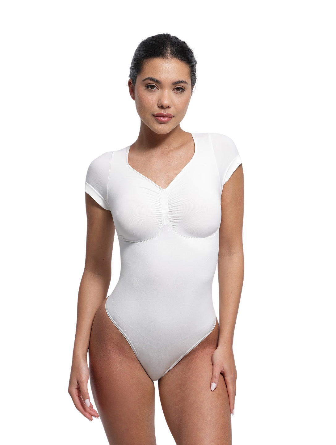 V-neck shaping bodysuit