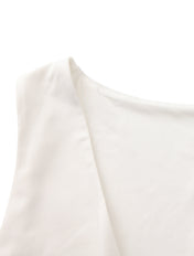 Gathered V-neck top
