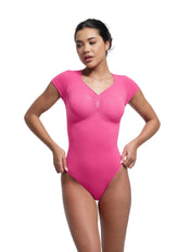 Body sculptant à col en V