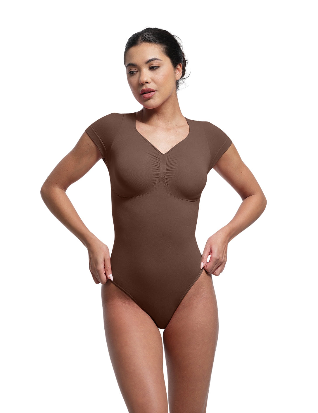 V-Neck Sculpting Tee Bodysuit