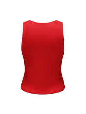 Gathered V-neck top