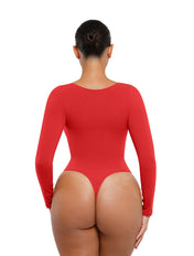 Long Sleeve Ruched Bodysuit