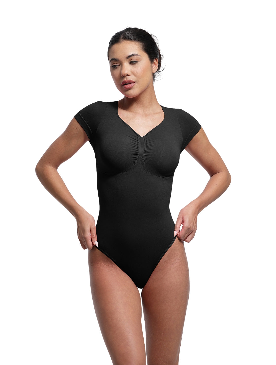 V-neck shaping bodysuit