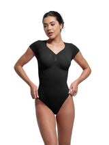 V-neck shaping bodysuit