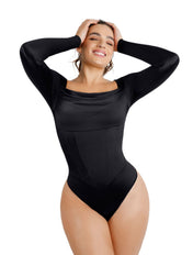Satin cowl neck bodysuit