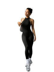 High Neck Sports Jumpsuit