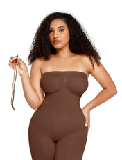 Combinaison gainante sculptante sans bretelles