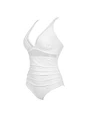 The Sculpting V-Neck Mesh Suit