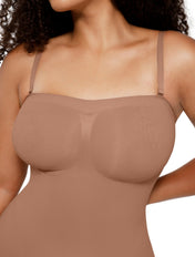 Combinaison gainante sculptante sans bretelles