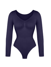 Long Sleeve Ruched Bodysuit
