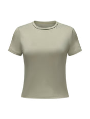 Short Sleeve Crew Neck Top
