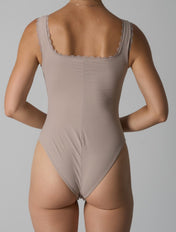 The Smooth Lace Henley Bodysuit