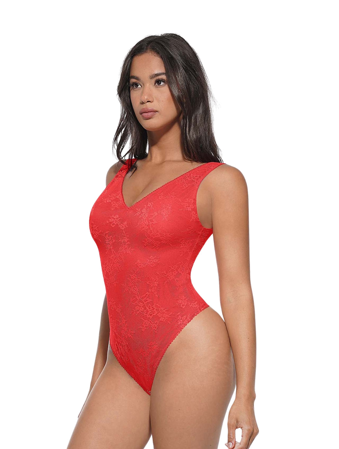Lace V-neck bodysuit