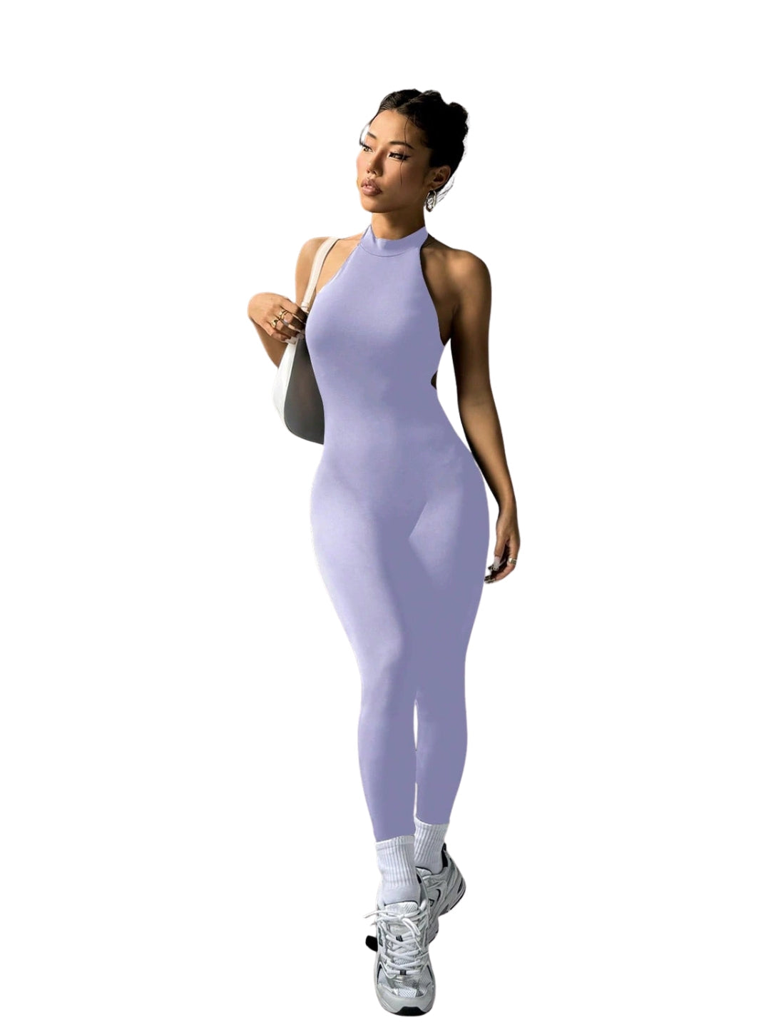 High Neck Sports Jumpsuit
