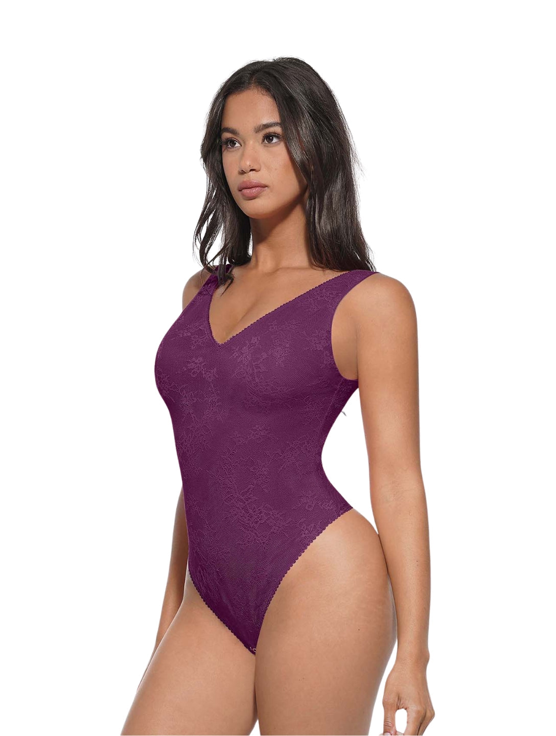 Lace V-neck bodysuit