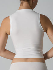 Cotton High Neck Top