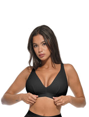 Deep V-Neck Ribbed Bralette