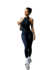 High Neck Sports Jumpsuit