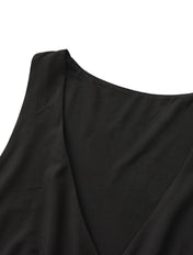Gathered V-neck top