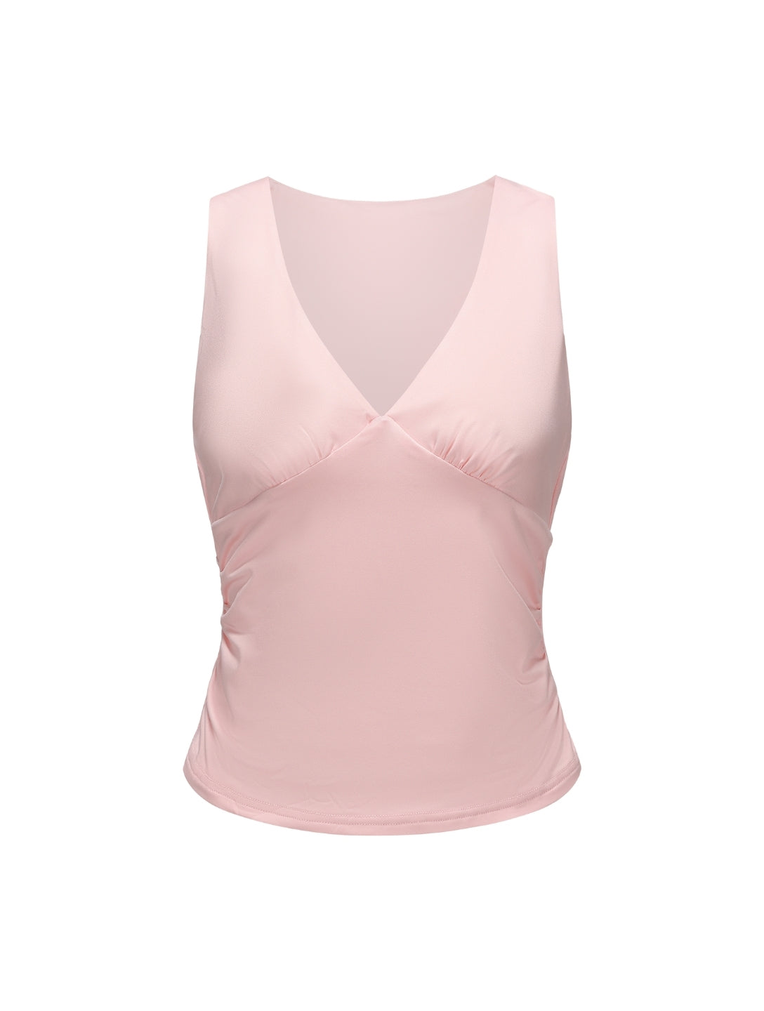 Gathered V-neck top