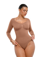 Long Sleeve Ruched Bodysuit