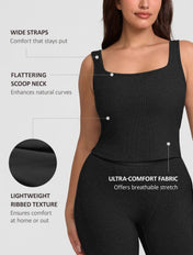 Square Neck Ribbed Tank