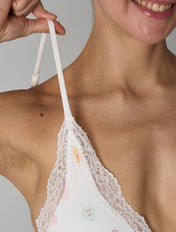 The Smooth Lace V-Neck Singlet