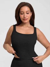 Square Neck Ribbed Tank