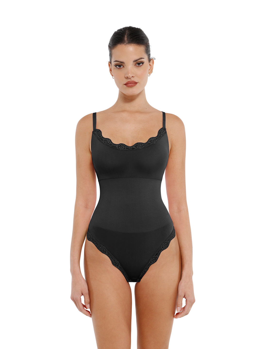 Body string sans couture en dentelle