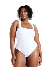 Ribbed Square Neck Shapewear Bodysuit