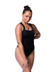 Ribbed Square Neck Shapewear Bodysuit