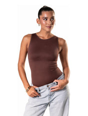 Round Neck Thong Bodysuit