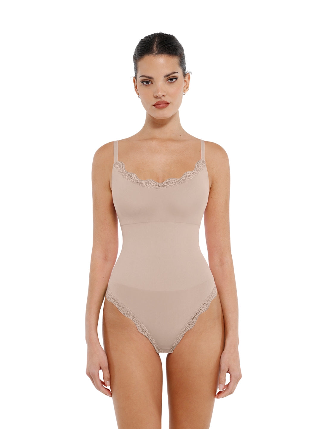 Body string sans couture en dentelle