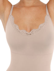 Seamless Laced Thong Bodysuit