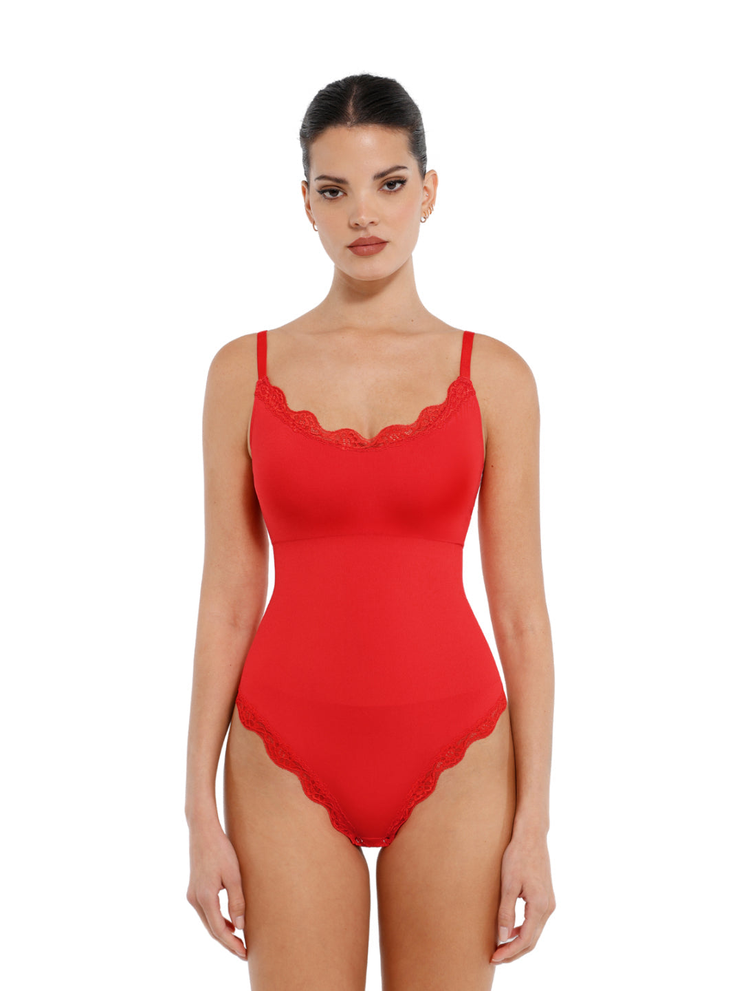 Body string sans couture en dentelle