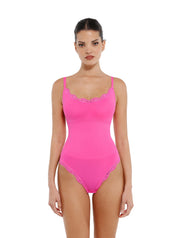 Body string sans couture en dentelle