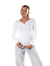 Seamless Long Sleeve Thong Bodysuit