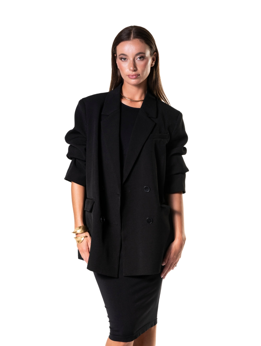 Robe longue gainante sans manches