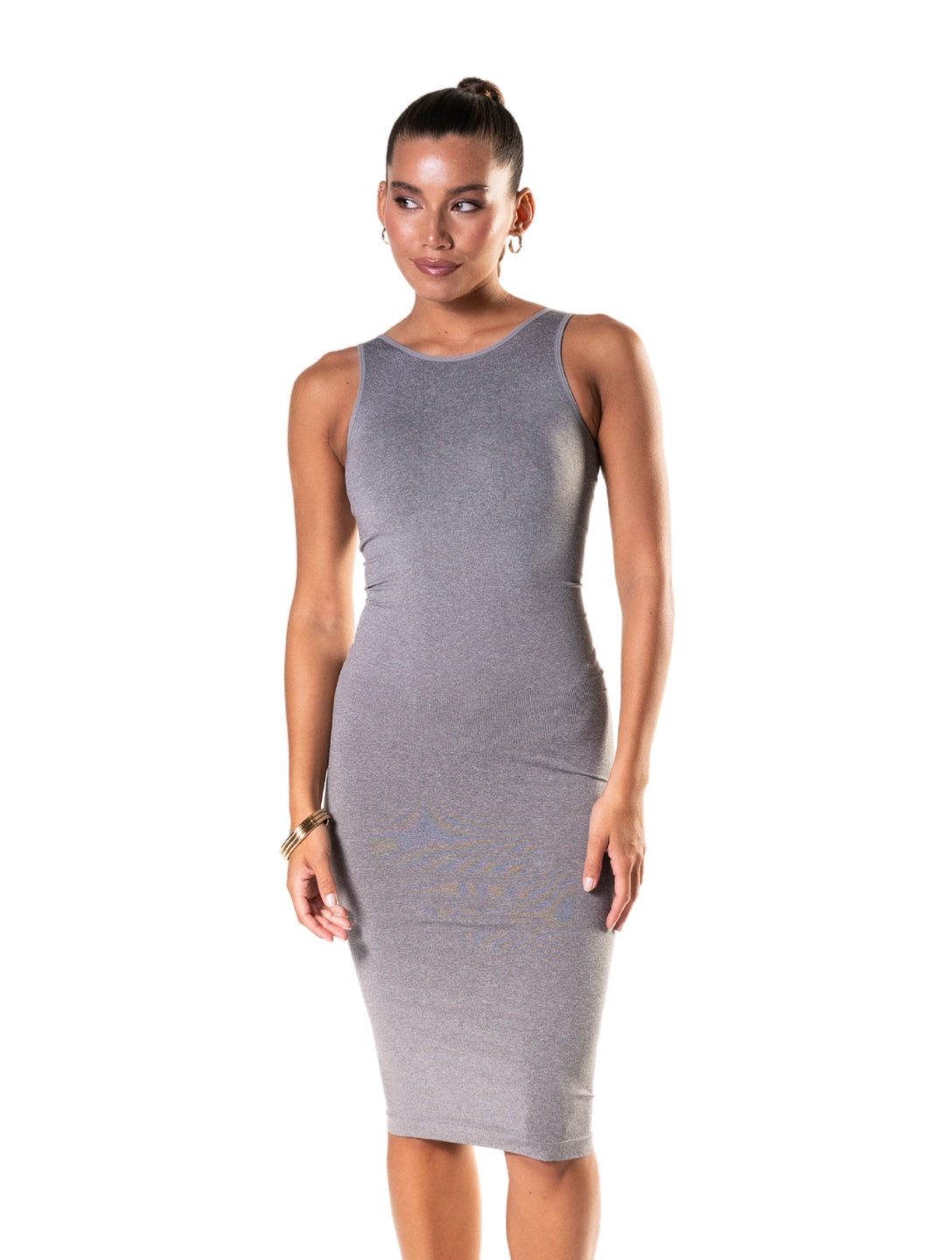 Robe longue gainante sans manches